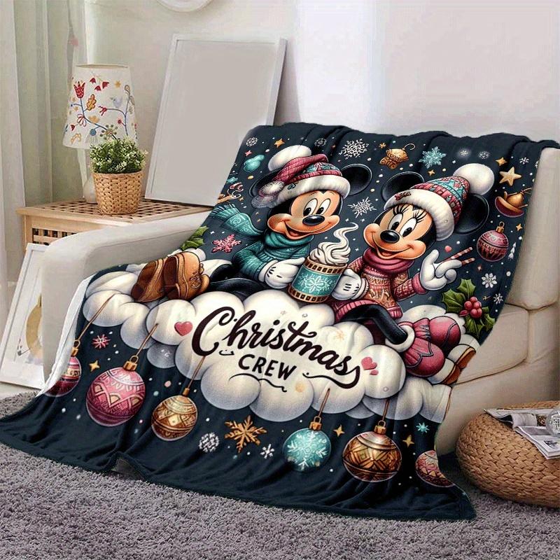 1pc Mickey Printing Blanket - Soft, All-Season Throw for Office Blanket, | Personalized Gift with Adorable Cartoon Design