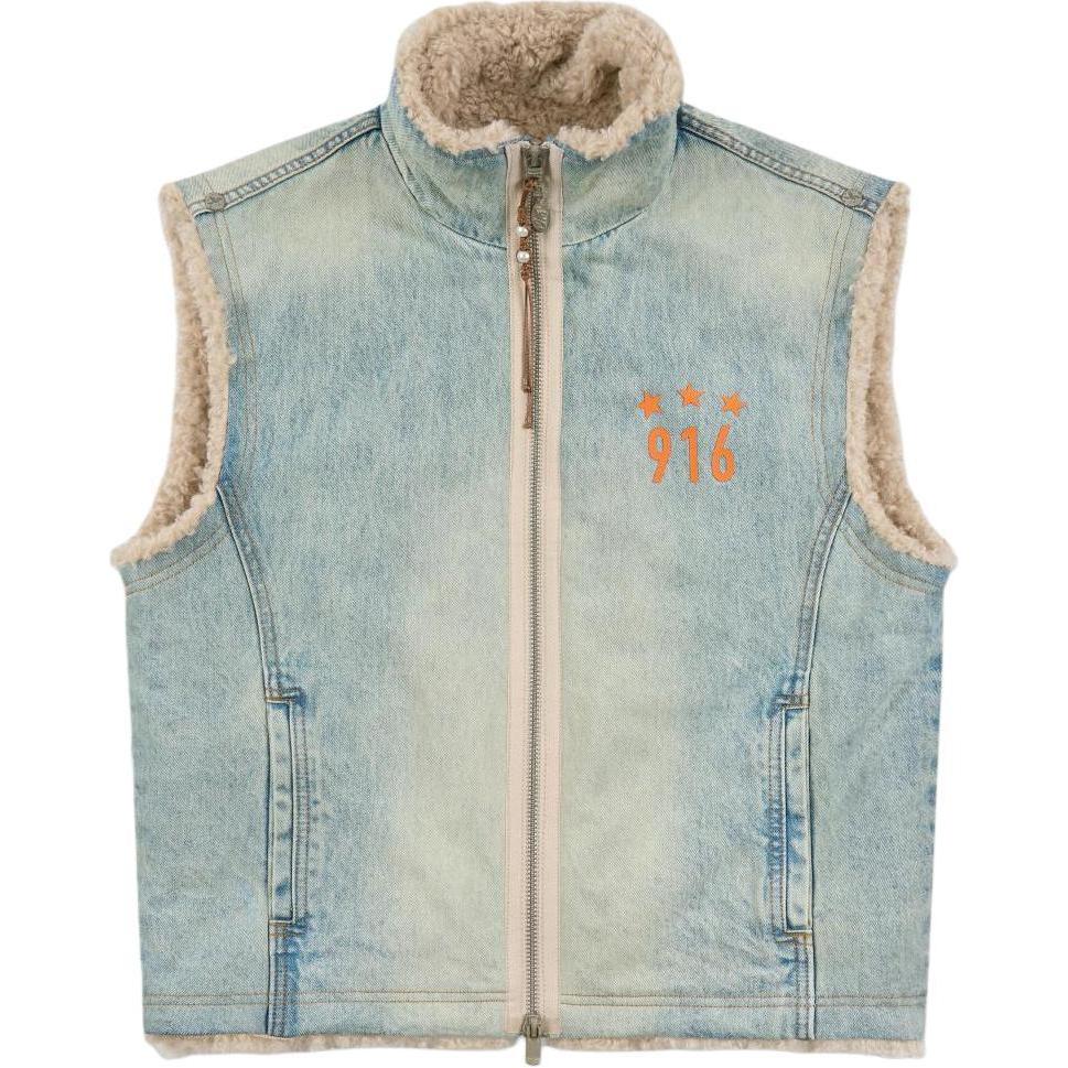 

Коллаборация Levis X Good Bai FW24 Жилет повседневный с цифровым принтом на молнии с двумя бегунками Мужской жилет Светло-голубой 003GC-0000 L