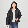 Lee Stand Collar Solid Color Duck Down Comfortable Quilted Design Warm Retaining Dark Series Down Jacket Women outerwear Black LWT008258204579K11000