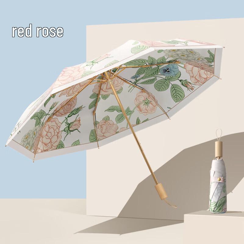 Xu Qing Vintage Double-Sided Floral Manual All-Weather Umbrella
