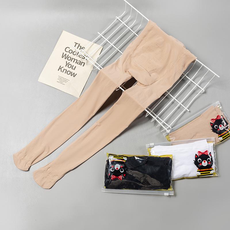 Plus Size White Dance Socks with Butterfly Gusset - Cat Paw Design for Practice and Students