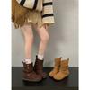 Queen Van Maillard Vintage Flat Western Boots Women's 2025 New Autumn Skirt Versatile Short Boots