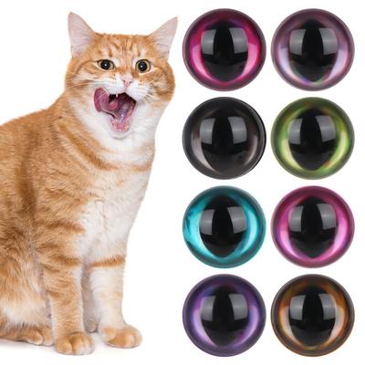 Magic Color Cat Eyes DIY Stuffed Animal Supplies Eyes with Eyelashes 3D Eyes Doll Accessories