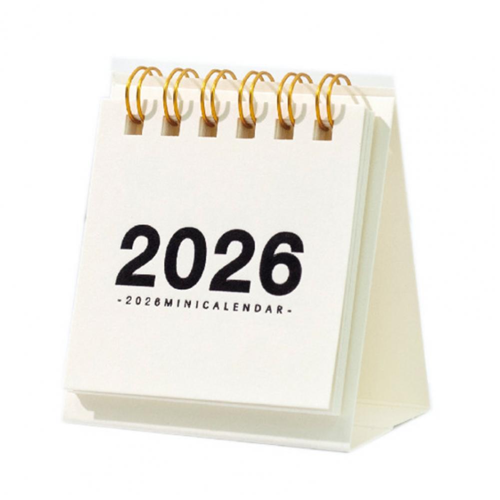 Notebook Calendar 2026 Mini Desk Calendar with Twin Wire Binding for Home Office School Small for Organization