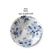 Mino Ware Hand-Painted Blue and White Ceramic Bowl - Japanese Embossed Tableware for Sushi and Soup.