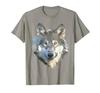 Realistyczny Biały Wilk Realistyczny Nadruk Zwierzęcy z Kolorami T-Shirt Bawełniany Męski T-Shirt Cztery Pory Roku T-Shirty Graficzne