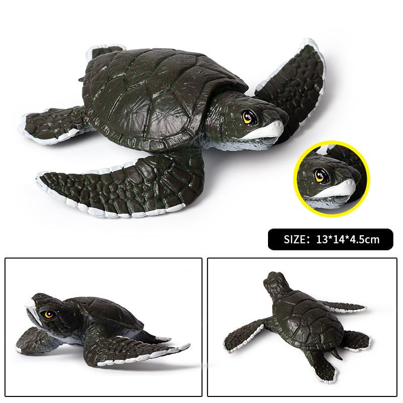 Oenux Ocean Animals Leatherback Tortoise Turtle Growth Cycle Sea Life Model Figurines Action Figures PVC Education Kid Toy Gift