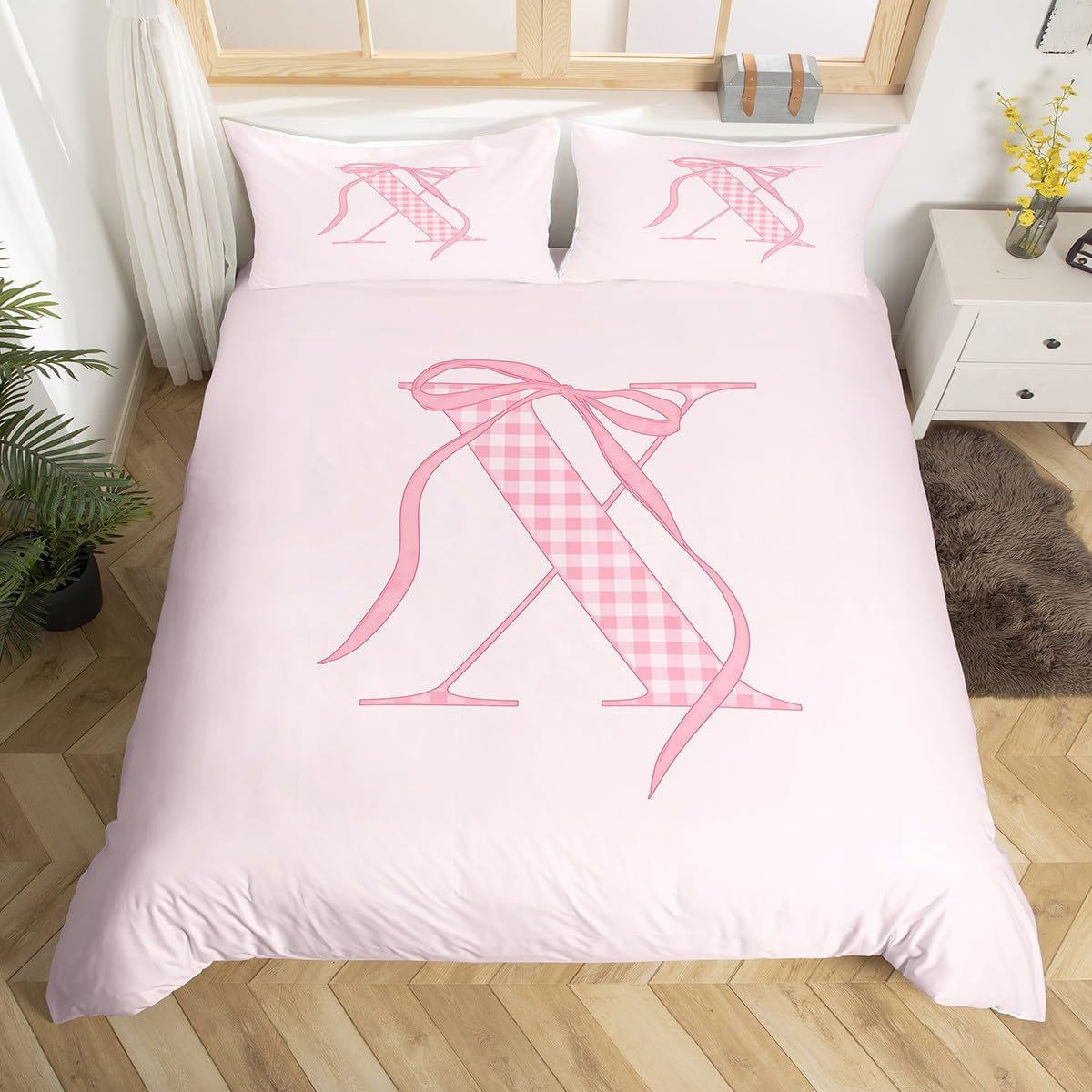 

Pink Princess Style Duvet Cover Queen King Size Suitable for Girls Young Girls Adults and Kids Constellation Bedding Set 3 Pcs EU Single(135x200cm)