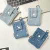 Denim Card Holder Multiple Card Slots ID Card Bank Card Protective Cover Small Coin Purse Wallet Key Organizer