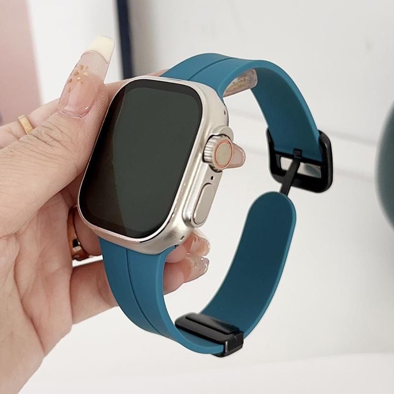 

Для Apple Watch 10 46мм/Ultra 2/Ultra 49мм/9 8 7 45мм/SE (2023) SE (2022) SE 6 5 4 44мм/3 2 1 42мм Силіконовий ремінець для годинника Cyan