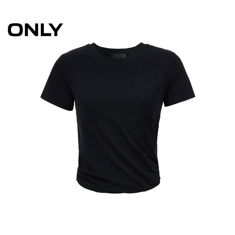 ONLY Women's Solid Round Neck Short Sleeve T-Shirt
