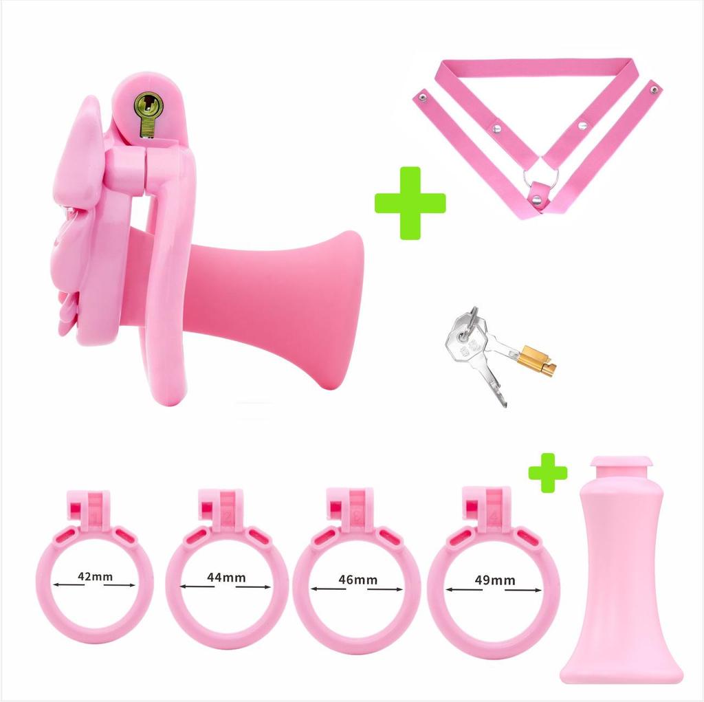 Chrysanthemum Bow Chastity Lock: Male Flat Lock and Restraint for TS Training