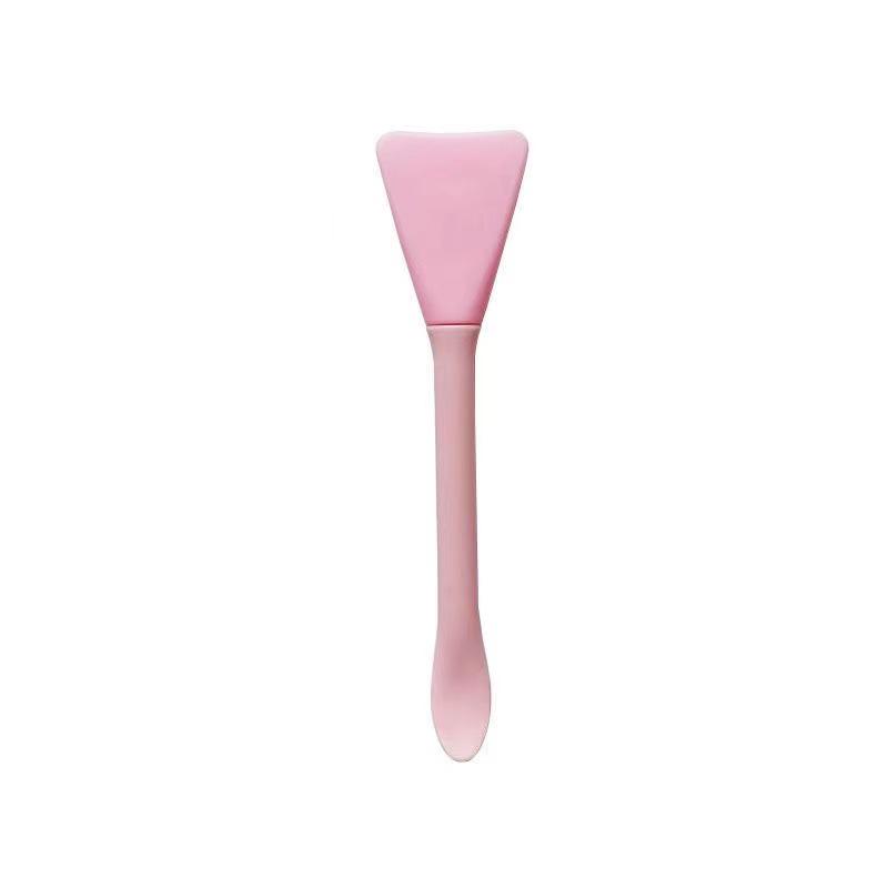 Versatile Double-Headed Silicone Mask Brush with Spoon for Easy Mud Mask Application
