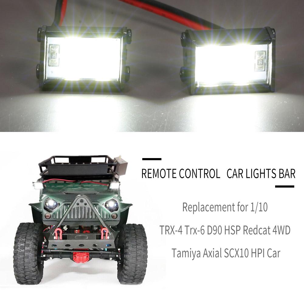 2 Stück Fernbedienung LED-Leuchten Scheinwerfer Dachlampe Licht 8 LEDs Licht Ersatz für 1Celsius10 -4 -6 D90 4 SCX10 HPI Auto DI