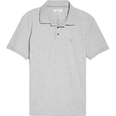 Plain Minimalist Comfortable Short Sleeve Polo Shirt Men Tops Light-Gray 40HP281-032
