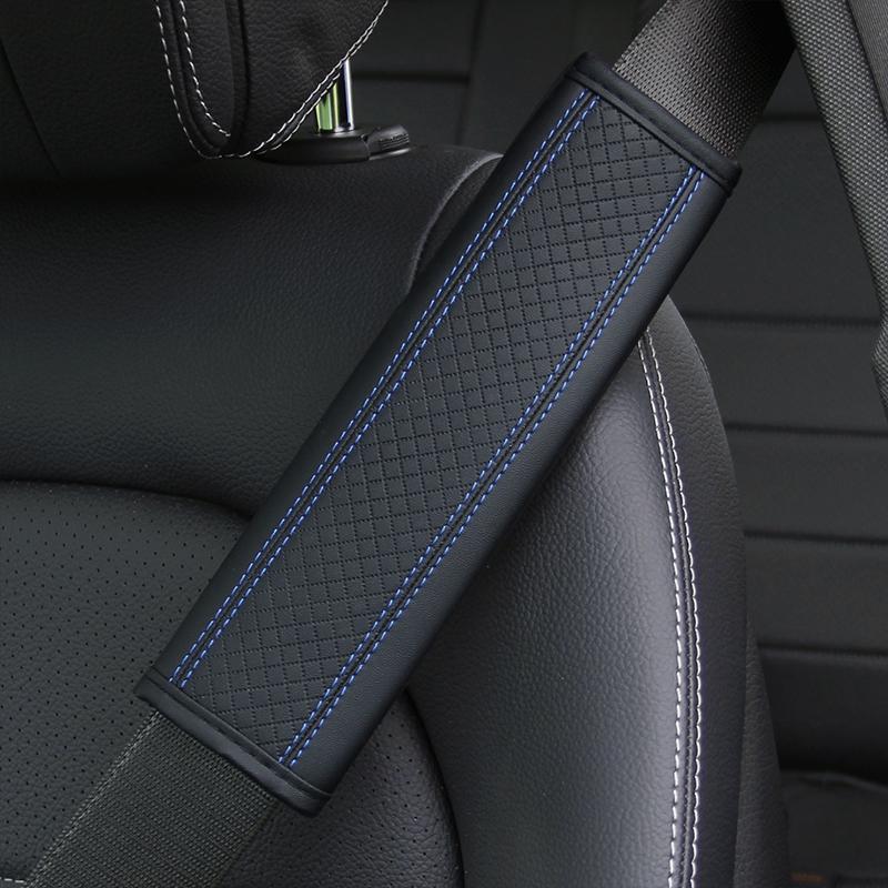 Car Accessories Seat Belt PU Leather Safety Belt Shoulder Cover Breathable Protection Seat Belt Padding Pad Auto Interior