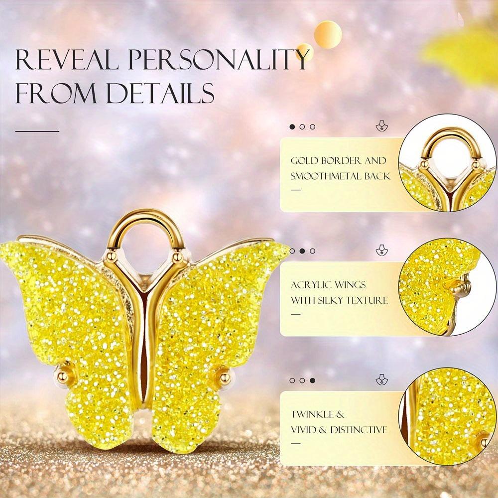 10/20/30pcs Bracelet Butterfly Pendant Acrylic Earrings Butterfly Pendant Jewelry Making Necklace Crafts Accessories