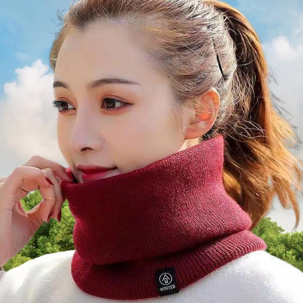 Men and Women Neck Gaiter Winter Thickened Plush Lining Elastic Cold Weather Neck Scarf Outdoor Use Indoor Versatile Accessory