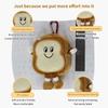 Plush Purse Toast Bread Lovely Mini Coin Portable Plush Key Card Earphone Storage Bag Wallet Pendant Keychain Girls Gifts Toys