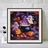 DIY Diamond Art Painting Kit Halloween Ghost Pumpkin Pattern Full Drill Canvas Creative Handmade Craft Gift for Adults Home Decor
