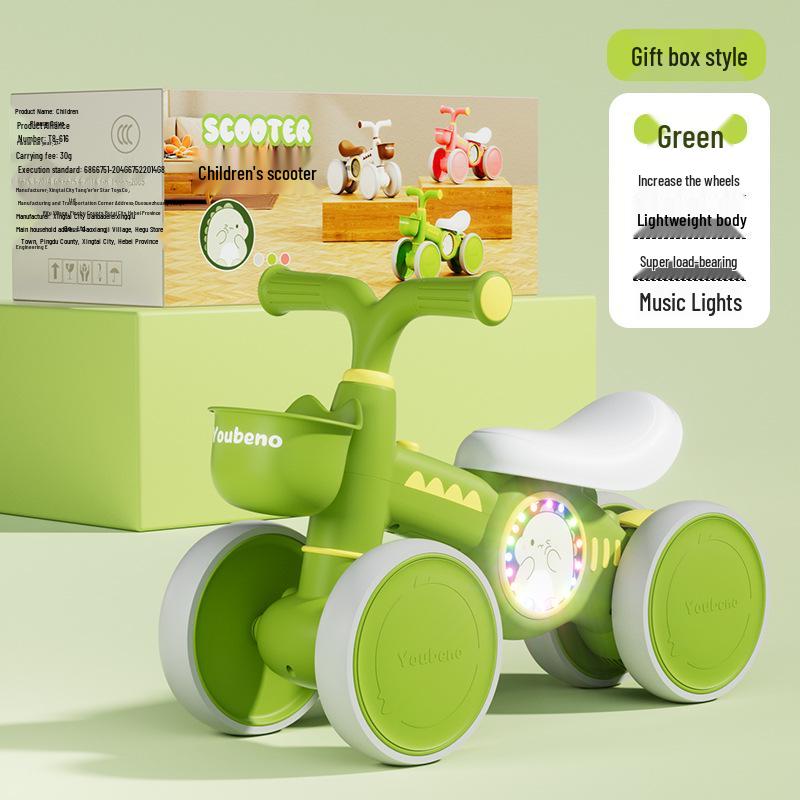 Children's Four-Wheel Balancing Glider Scooter - Pedal-Free Yo-Yo Car