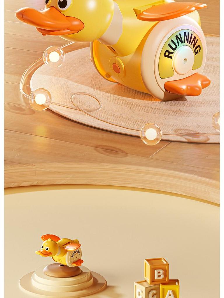Electric Rotating Foraging Duck - Early Learning Toy with Light and Sound