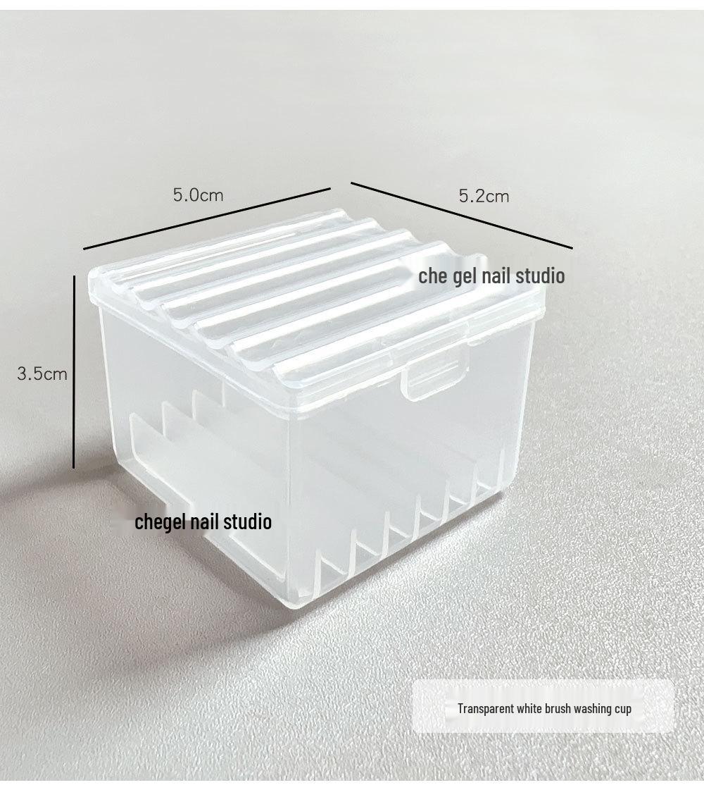 

Японский минималистичный очиститель кистей для нейл-арта со скребком - Легко очищаемый ремувер для лака для ногтей, бокс для инструментов