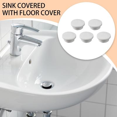 5Pcs Silicone Sink Hole Overflow Cover For Kitchen Bathroom Basin Trim Bath Drain Cap Sink Wash Basin Round Overflow Ring Plug