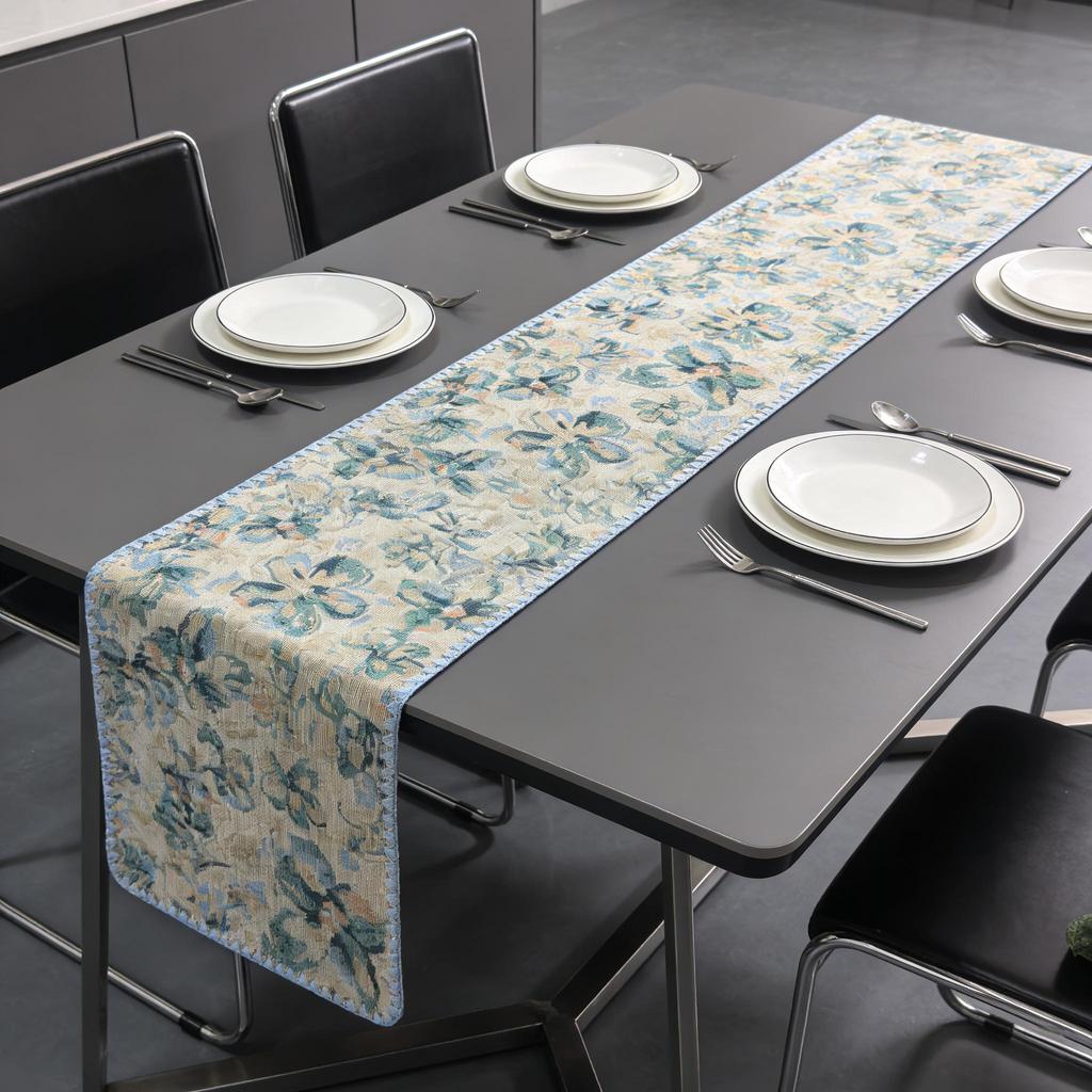 Decorative Table Mat Nordic Cotton Linen Table Runner Tablecloth Mat for Dining Table, TV Cabinet and Center Table Modern Table Runner