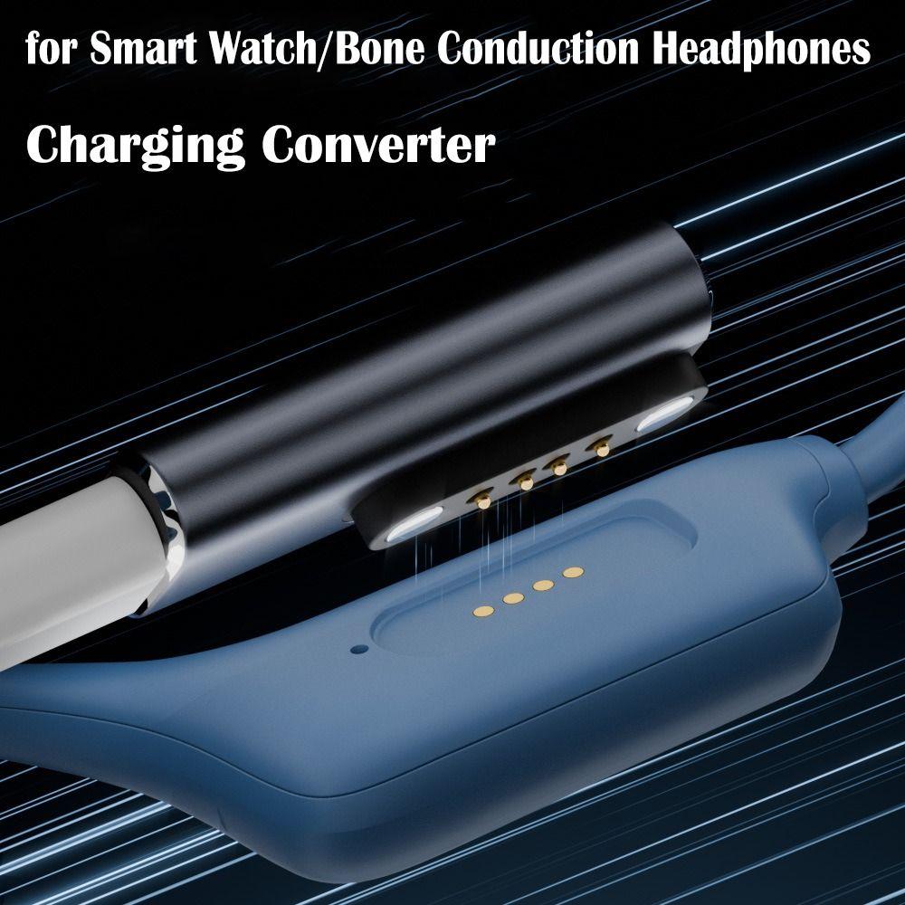 Bone Conduction Headphone Magnetic Charger Type-C to 7.62 2/4 Pin Converter  Kids Smartwatch