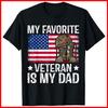 Mein Lieblingsveteran ist mein Vater Armee Militär Veteranentag Schwarzes Baumwoll-T-Shirt Unisex T-Shirt
