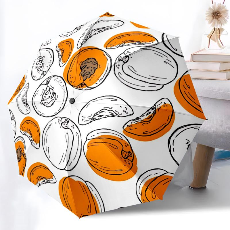 

1pc Peach Pattern Automatic Open/Close Umbrella - Compact Travel Umbrella, Gift for Birthdayyy251208184