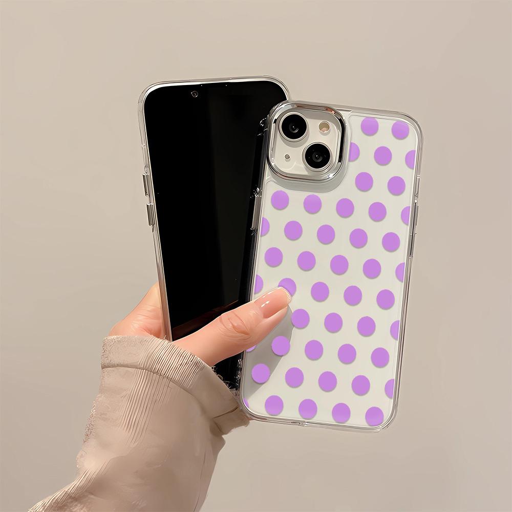 Small Dots Ins Style Colorful Phone Case For Iphone 17 Air 16 16e 15 14 11 13 12 Pro Max Aesthetic Shockproof Stylish Cover
