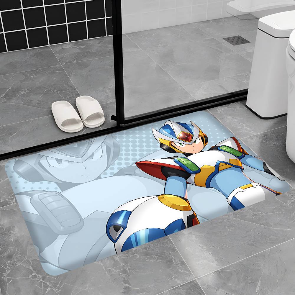 Classic Action Game R-Rockman Kitchen Mat Kids Room Bedroom Decoration Balcony Anti-Slip Doormat Living Room Alfombra