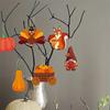 Thanksgiving Harvest Gnome Pumpkin Maple Leaf Wooden Tree Decoration Set for Fall Home Party Celebration