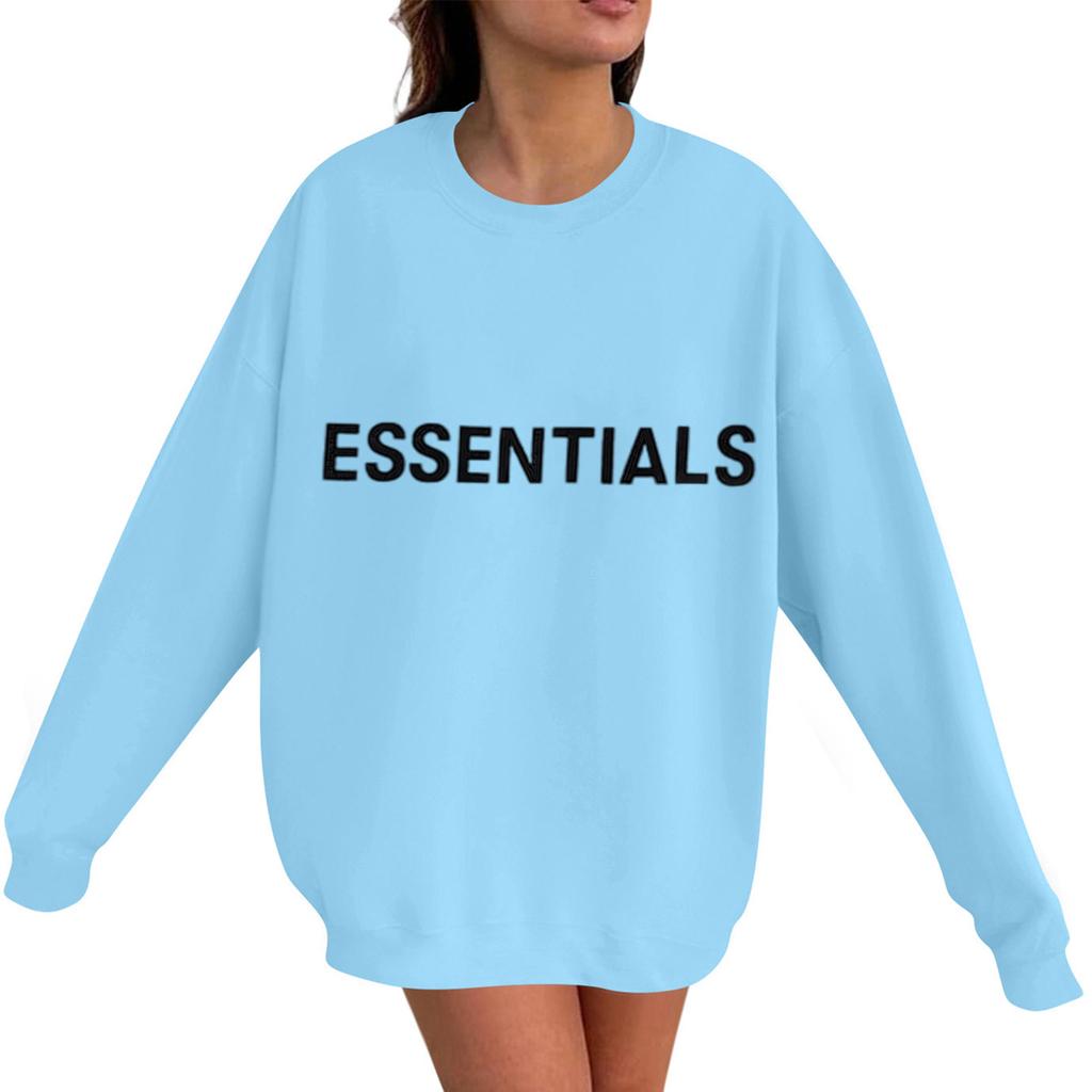 Unisex Printed Round Neck Long Sleeved Loose Fitting Long Sleeved Casual Long Sleeved Top Hoodie