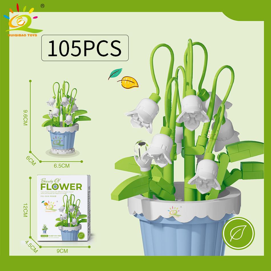 

MOC Eternal Bouquet Micro Construction Blocks Flower Model DIY Home Desk Plant Decoration Assemble Block Toy Designed For Children with box