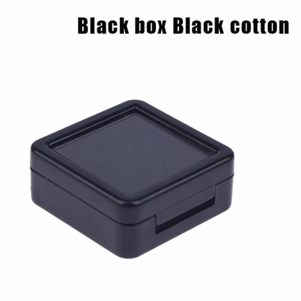 Transparent Gemstone Holder Flip Lid Crystal Display Case Packaging Jewelry Show Jewelry