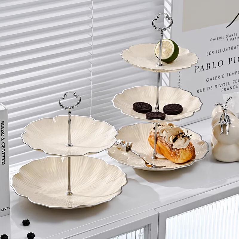 Zoz Light Luxury 3-Tier Fruit & Snack Dessert Stand