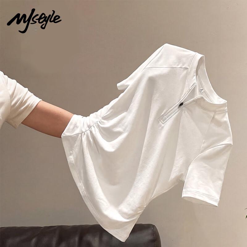 MJ STYLE Women s Half-Zip Cooling Sports T-Shirt L