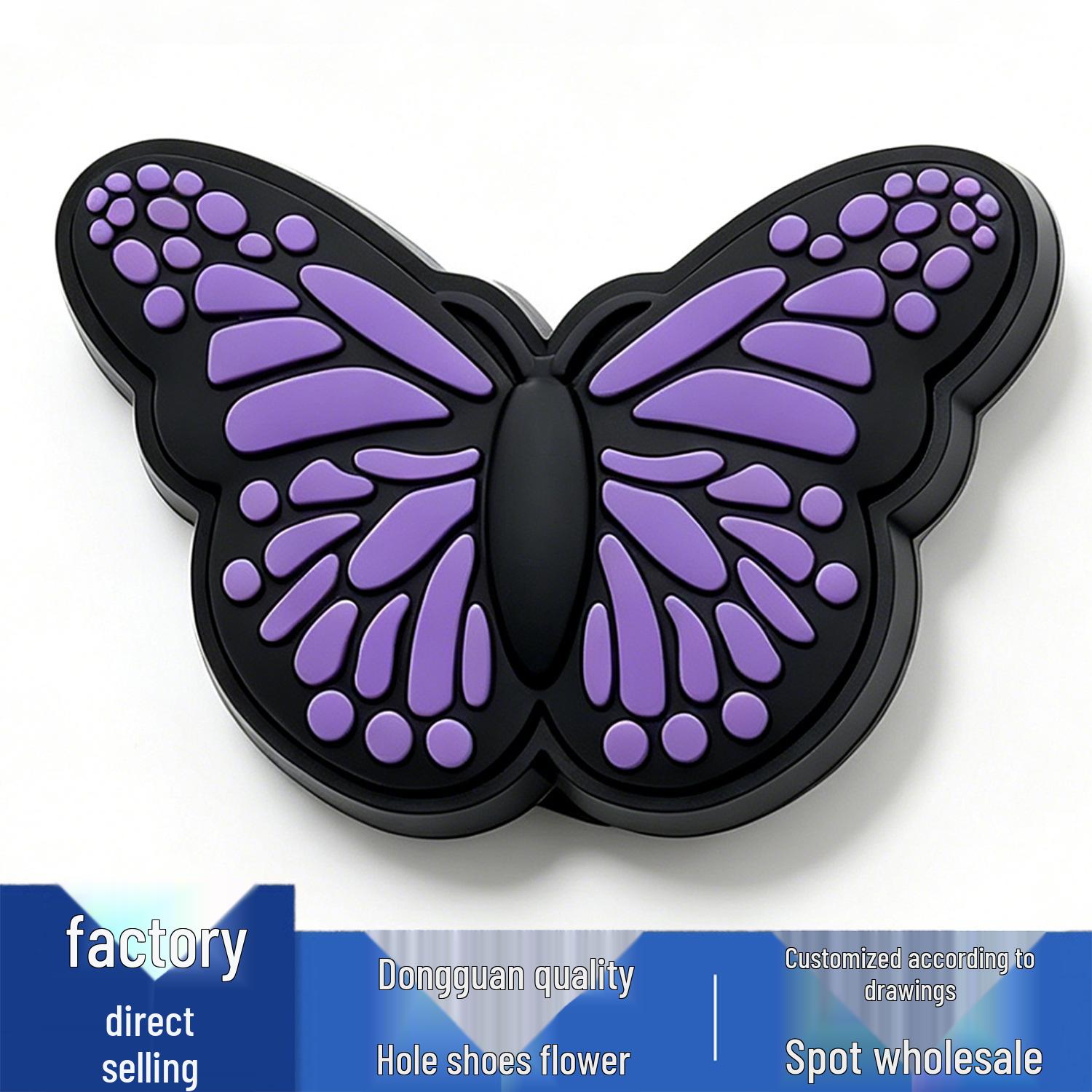 Butterfly Series Shoe Charms: Cute Crocs Flower Accessories & Versatile Buckles