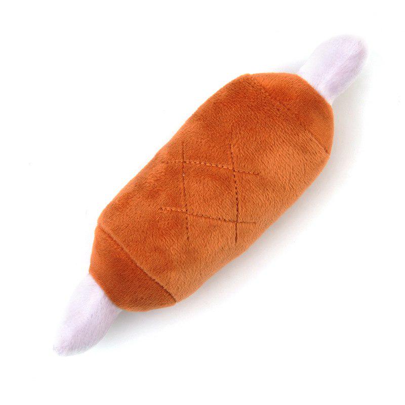 

WTEMPO 1pc Fruit Vegetable Chicken Drum Bone Squeak Toy For Dog Puppy Plush Red Pepper Eggplant Radi M