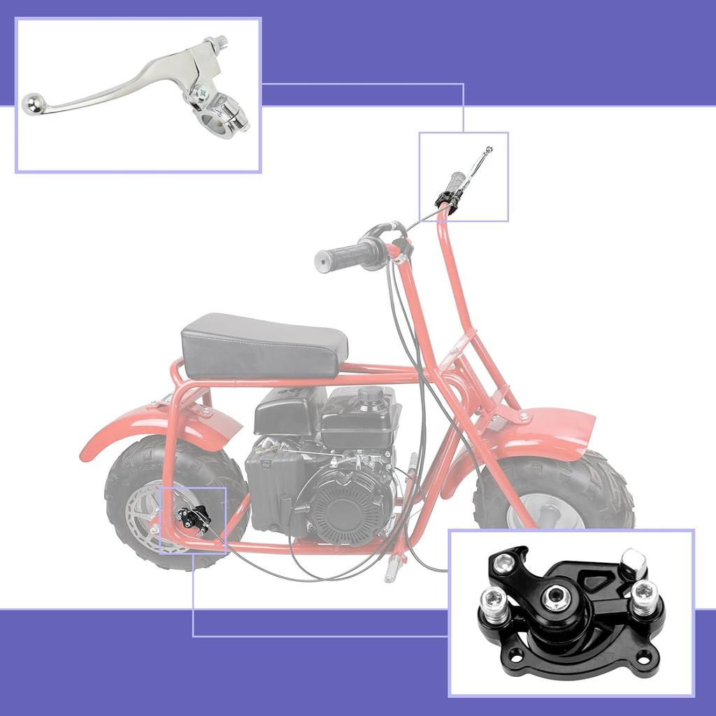 Mini Bike Brake Caliper Lever Kit Compatible With Monster Mega Moto MMB80 105Cc Motovox MBX10 MBX11 Baja DB30 Coleman CT100U CC100X Predator 79Cc