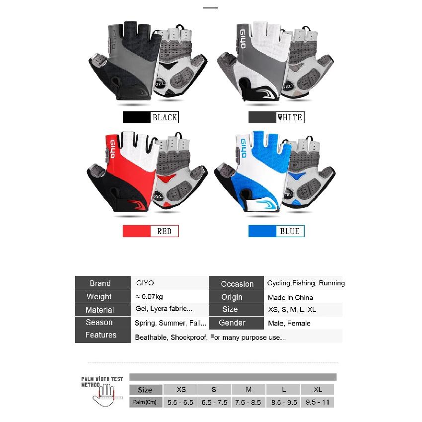 Bicycle Gloves Half Finger Outdoor Sports Glove For Men Women Gel Pad Breathable MTB Road Racing Riding Cycling Equipment Gloves
