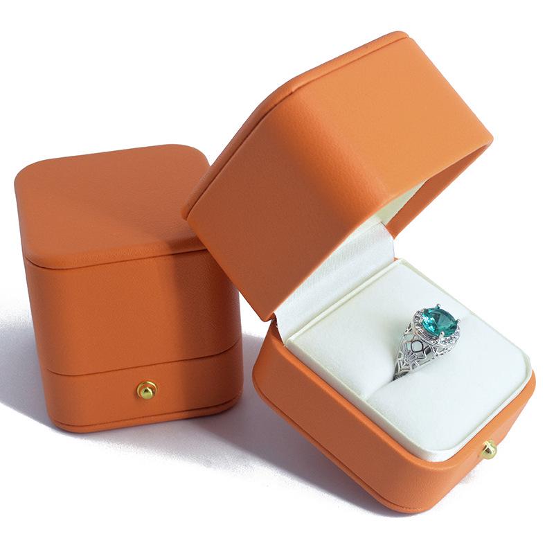 Premium Faux Leather Jewelry Box with Gold Buckle for Rings, Necklaces, Bracelets, and Earrings
