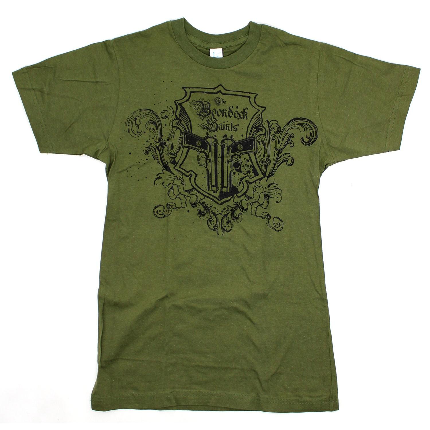 Boys Boondock Saints Crest Slim Fit Tee Slim Fit T-shirt Youth Large Olive XL