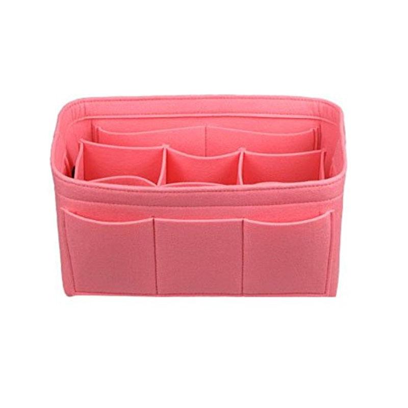 

Women Fashion Felt Cloth Inner Bag Fits In Insert Handbag Multi-Pockets Cosmetic Bags Storage And Personal Belongings Organizer