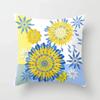 Housse de coussin en polyester à motif imprimé de pétales colorés pour décoration de maison, chambre à coucher, salon, canapé, taie d'oreiller 45x45cm
