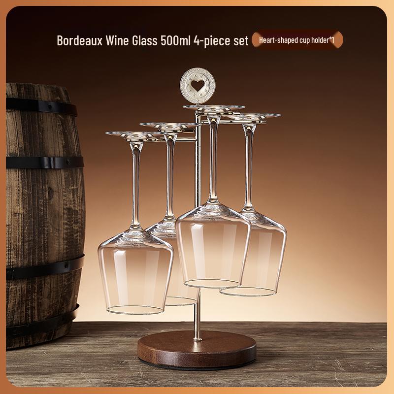 Creative Red Wine Glass Hanging Rack for Living Room Cabinets - Display and Storage Shelf with Ornaments