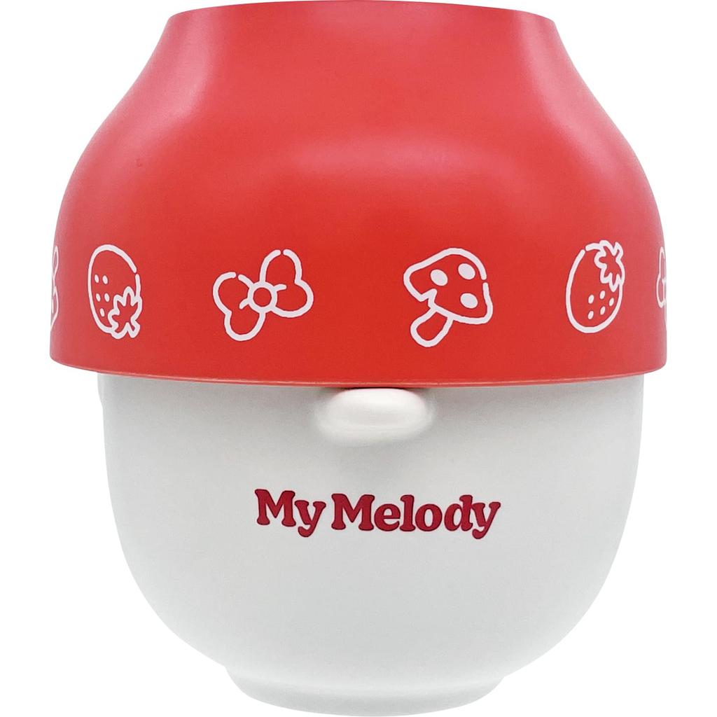Sanrio Red Mushroom House Soup Bowl and Rice Bowl Red and 10 x 6 Made in SAN4794 "My Melody" Set, White, Approx. cm, Japan,